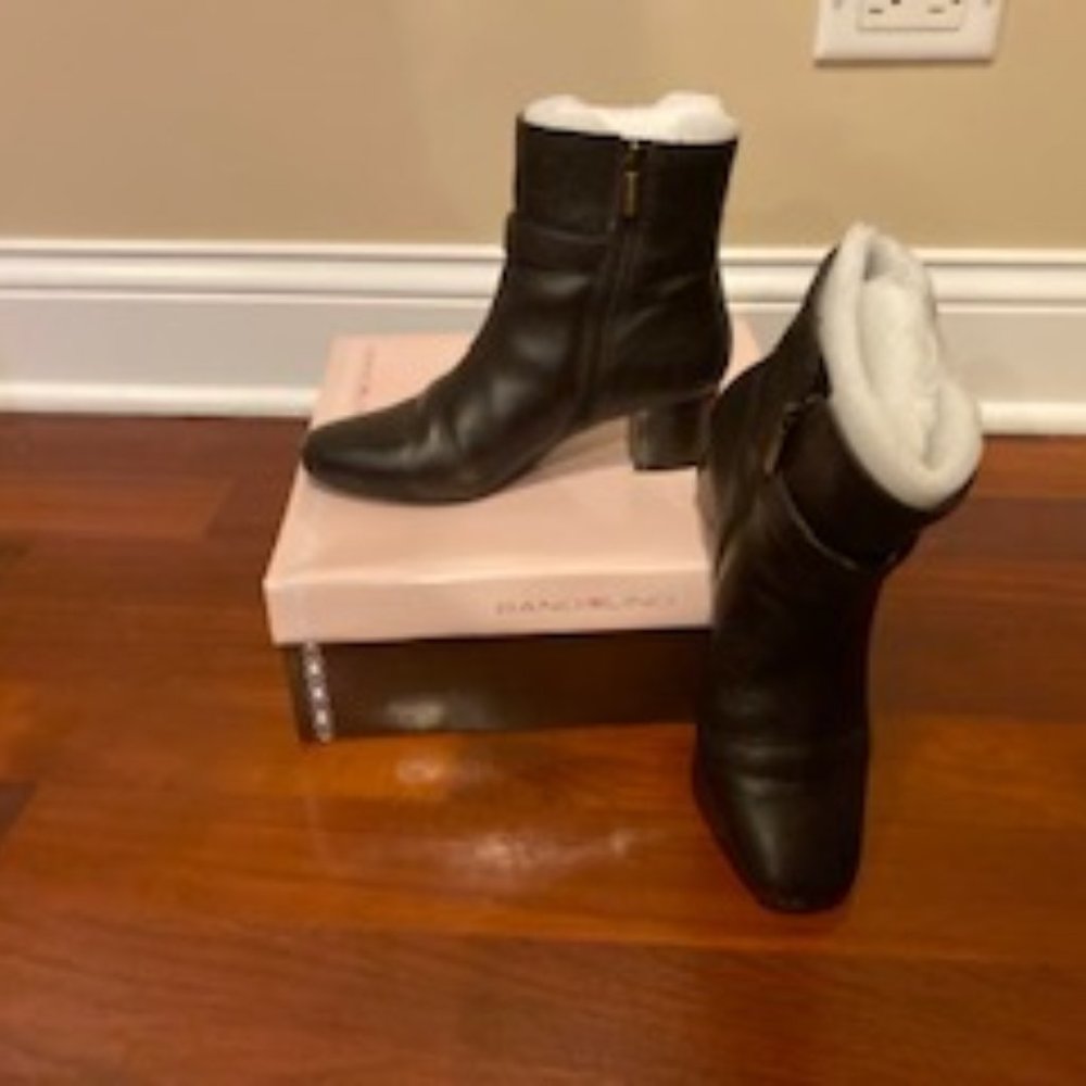 Bandolino Leather Boots - Dark Brown/ Block Heel/ Size 6 1/2